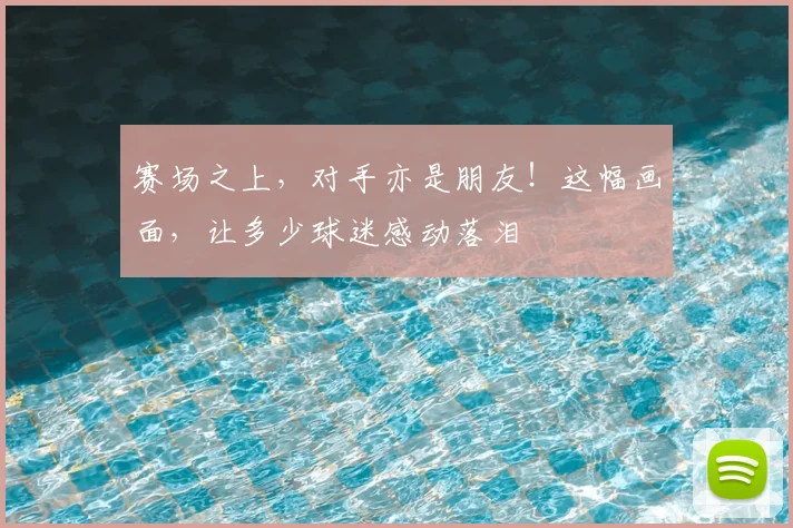 赛场之上，对手亦是朋友！这幅画面，让多少球迷感动落泪